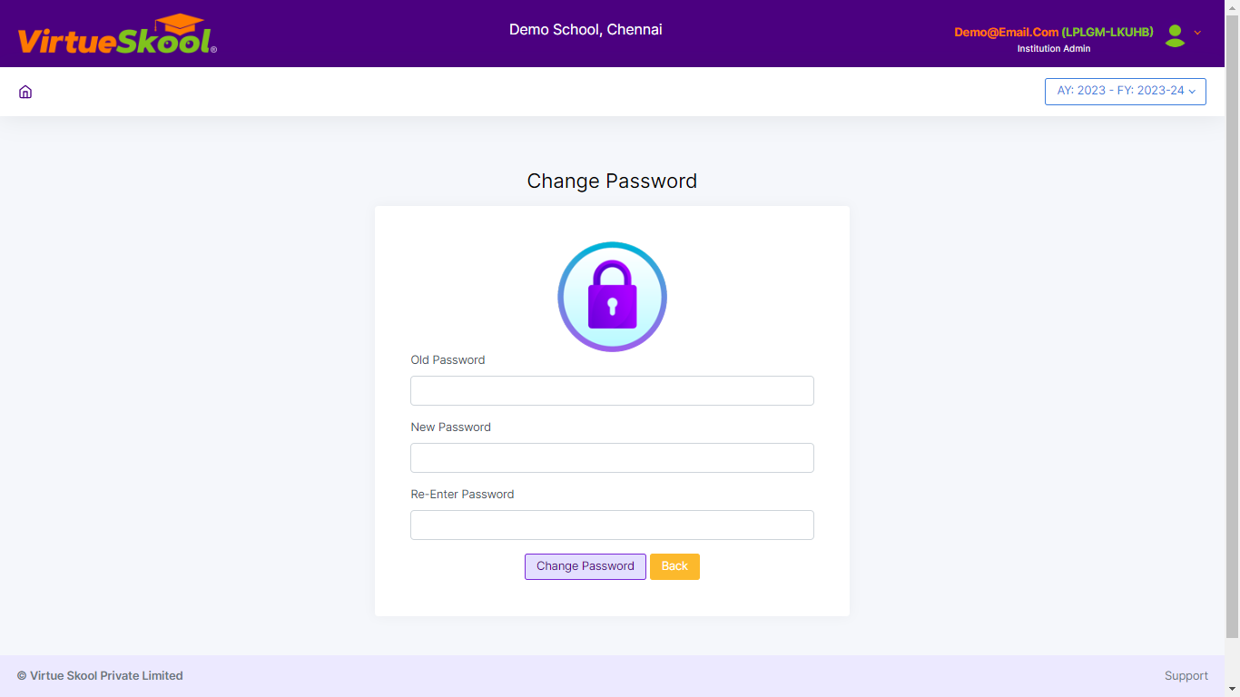 change password